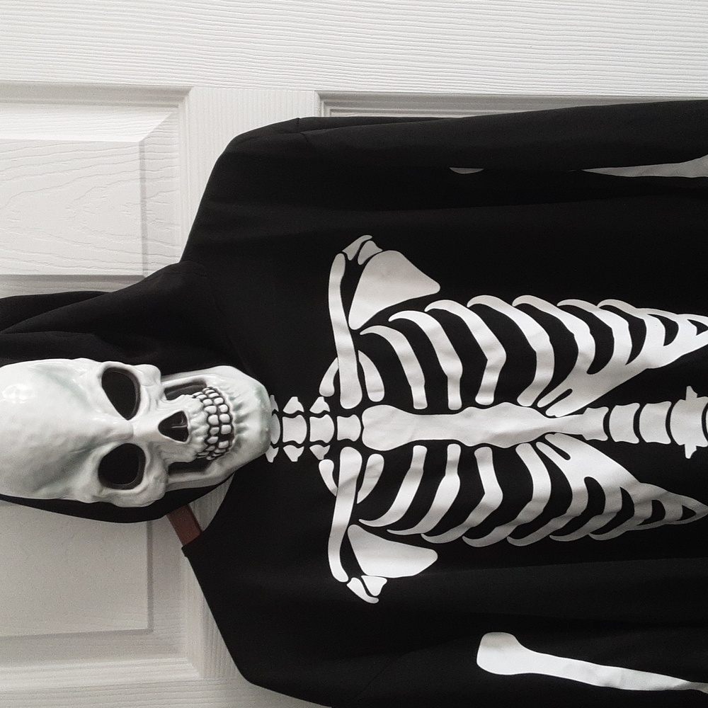 Spirit Black and White Skeleton Adult Only Costume See Measurements - Picture 2 of 9